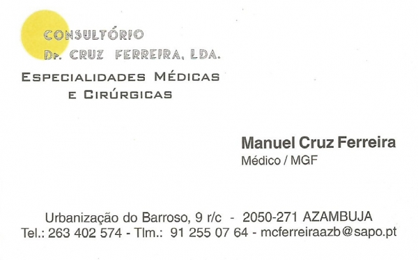 Consult&oacute;rio Dr. Cruz Ferreira Lda