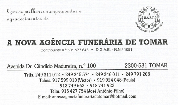 A Nova Agencia Funer&aacute;ria De Tomar